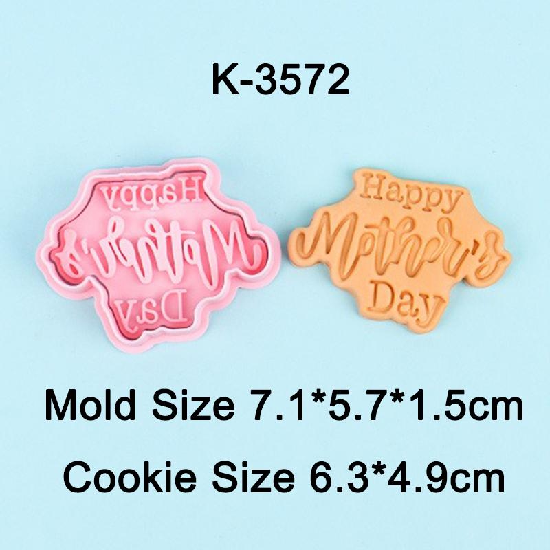New Mother's Day Cookie Mold Cookie Stamp Molds Cake Decoration Biscuit Mould Baking Tools Gifts To Mom Best Wishes Women's Day