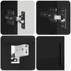 Bathroom Furniture Set 5 Pcs Black Engineered Wood & Metal
