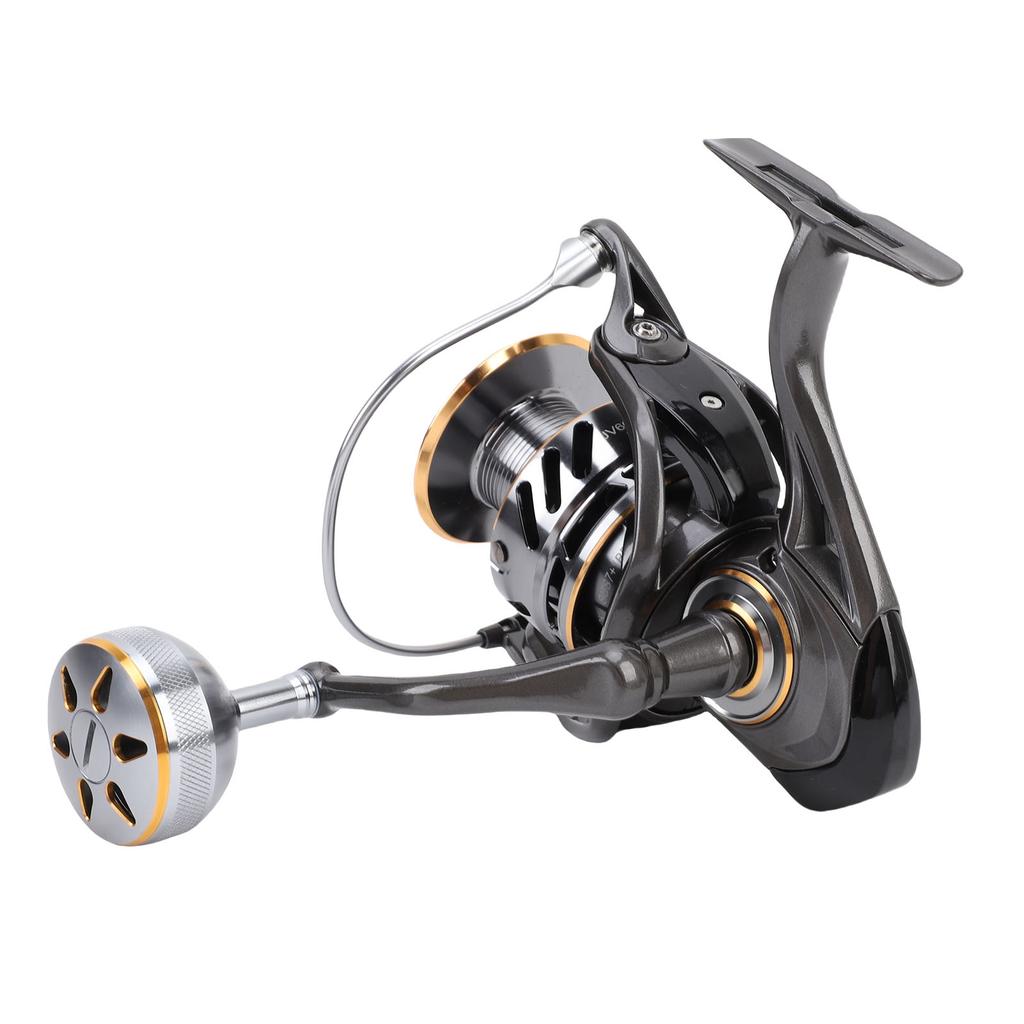 Volledig Metalen Spinmolen 66.1Lbs Weerstand Magnetische Rem 5.2:1 Versnellingsverhouding Soepele Lange Werp Vismolen Verwisselbaar voor Zoutwater Zoetwater