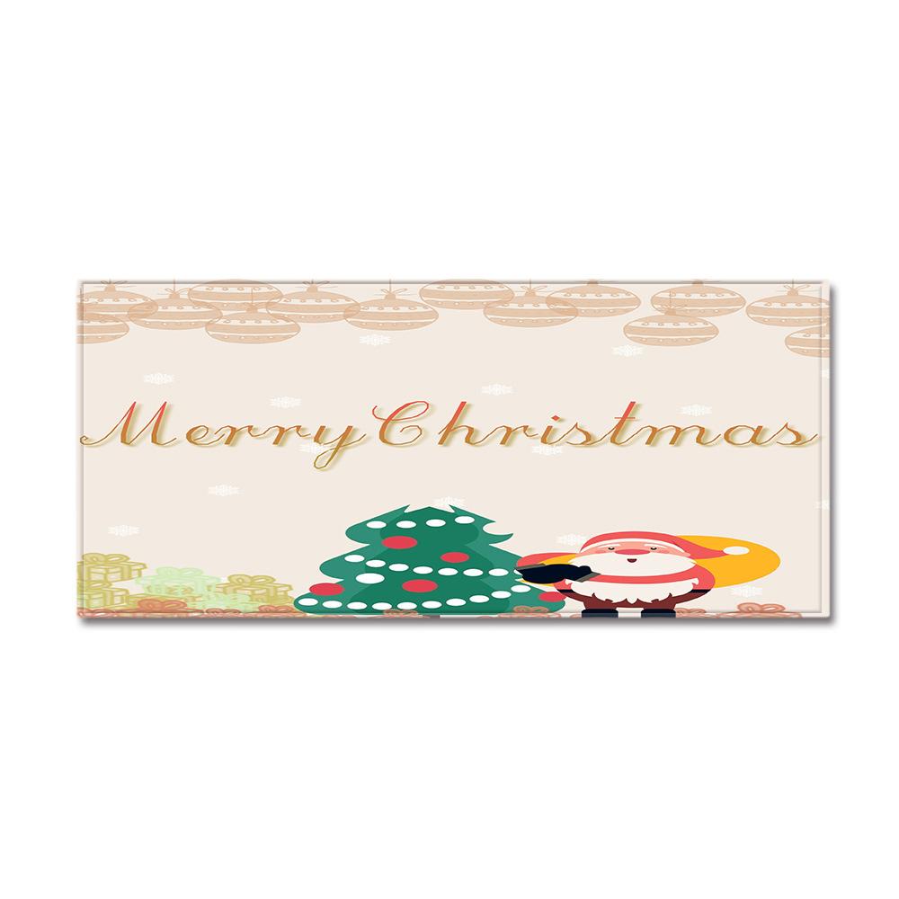 Christmas Household Bathroom Absorbent Non-Slip Mat Living Room Kitchen Sand Carpet Doormat Long Floor Mat