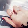 Luxury Iced Out Crown Princess Rings For Women Elegant Cubic Zirconia Stacking Engagement Wedding Ring Set Finger Jewelry R349
