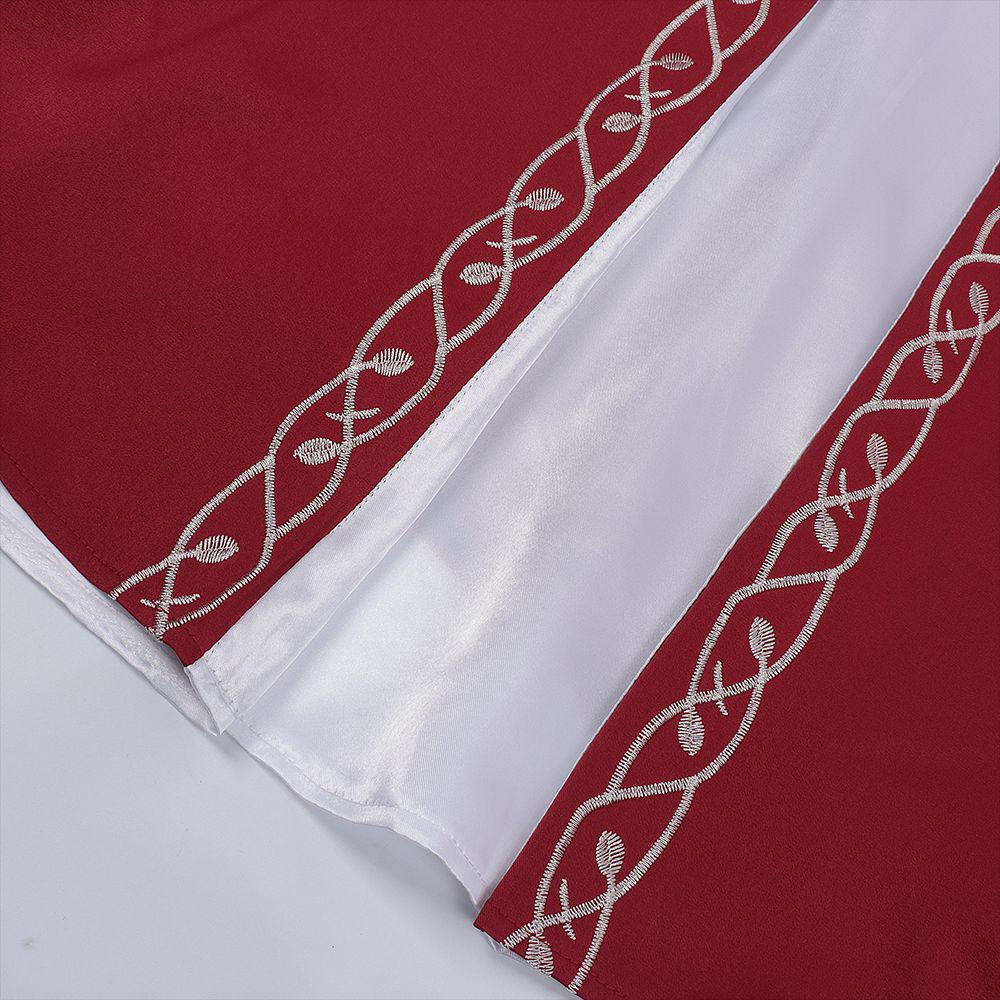 Abito da Donna Medievale Europeo a Maniche a Campana Color-Block