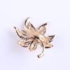 Fashion Middle Large Pearl Maple Leaf Full Diamond Brooch Perfect Gift for Couples Corsage Flower Corsage Buckle Women Accessories