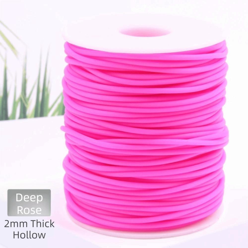 Runde Form Elastische Strickkordel Transparenter Schlauch Dehnstich Kordel Halskettenherstellung