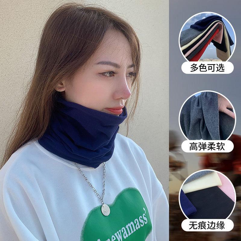 Autumn and winter unisex fleece pure cotton pullover neck cover thickened warm neck protection scarf riding windproof and cold mask