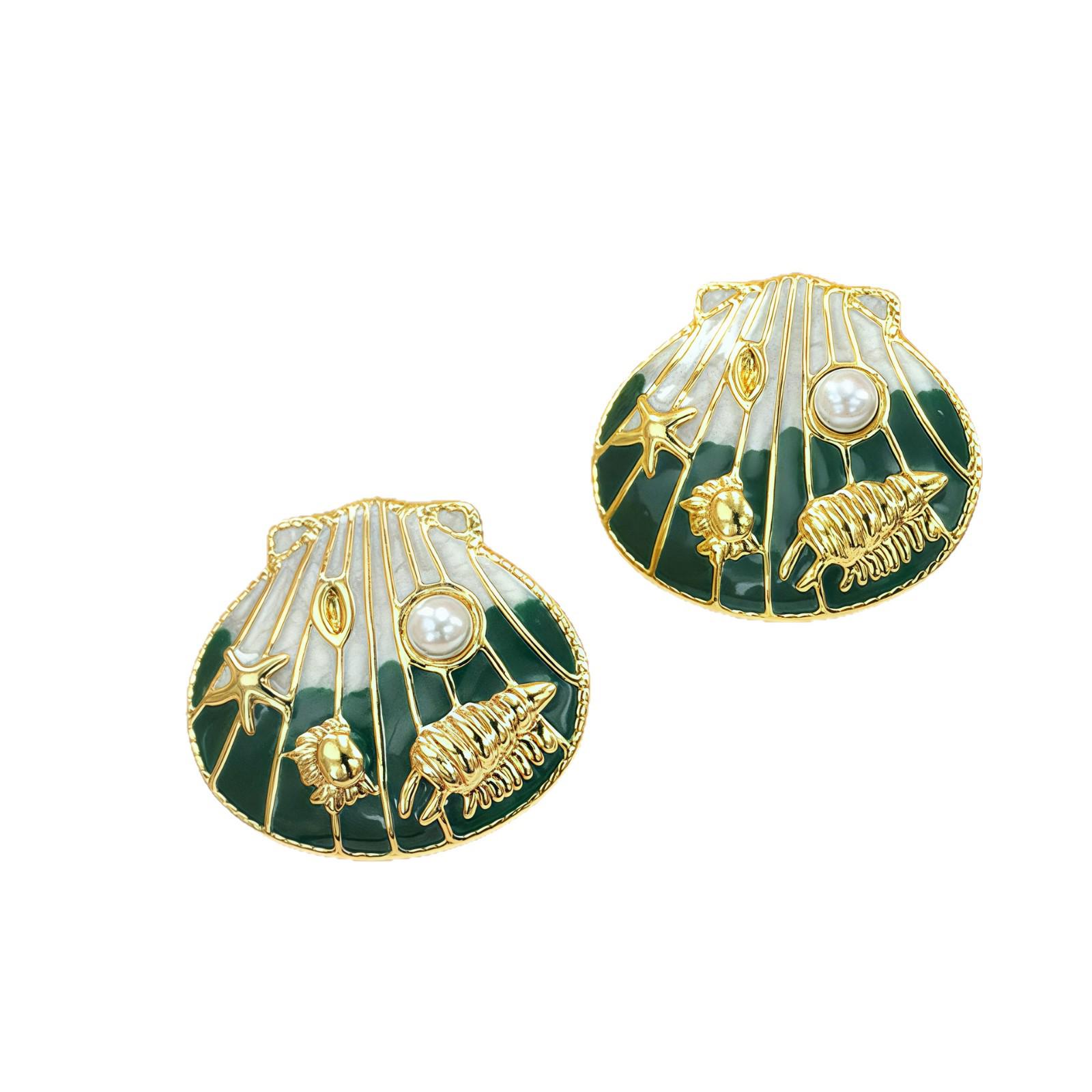 Stainless Steel Color-Preserving Seashell Pendant for DIY Jewelry