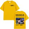 Rapper Maka 2025 Tour Graphic T Shirts Men Fashion Vintage T-shirt Casual Cotton Short Sleeve T Shirt Short Sleeve Streetwear