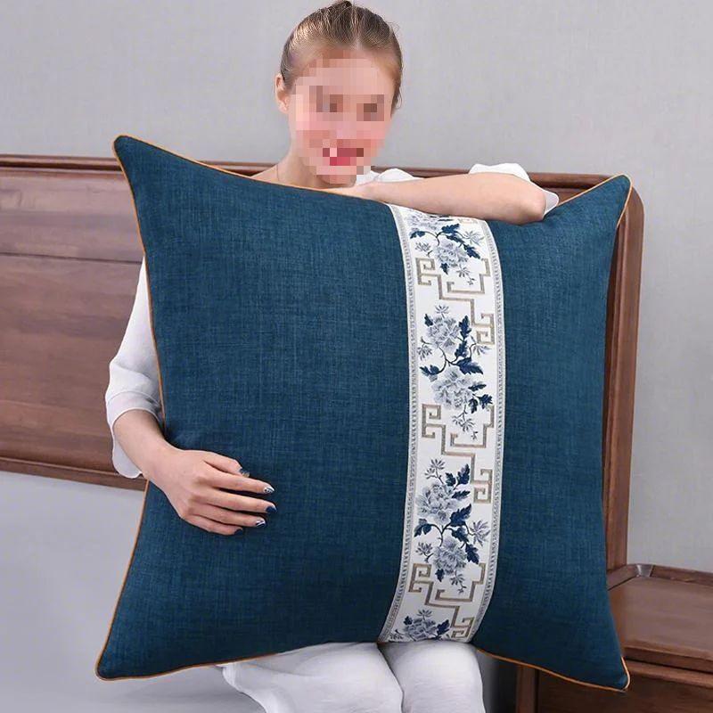 Chinese Style G5Z Throw Pillow Cushion with Core for Sofa & Bed
