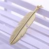 Necklace Delicate Feather Design Alloy Long Jewelry Pendant Necklaces for Daily Life
