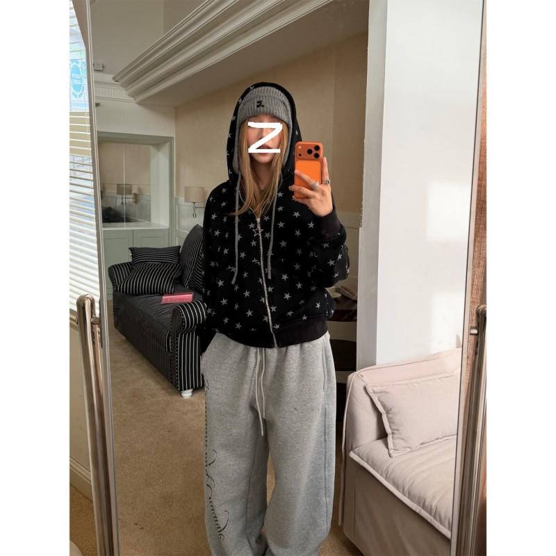 Unisex Hooded Zip-Up Sweatshirt With All-Over