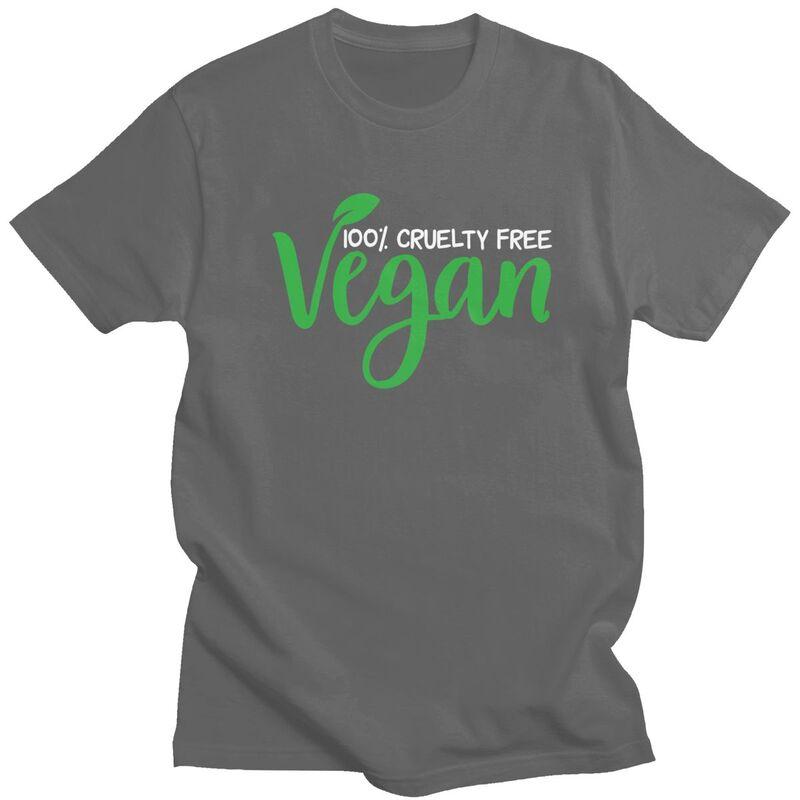 Custom Fashion Vegan Nutrition T Shirts Men ShortSleeve Veganism Animal Rights Tshirts Casual Tee 100 Cotton Slim Fit Tshirts