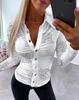2023 Autumn Bestseller: Sexy V-Neck Print Women's Blouse