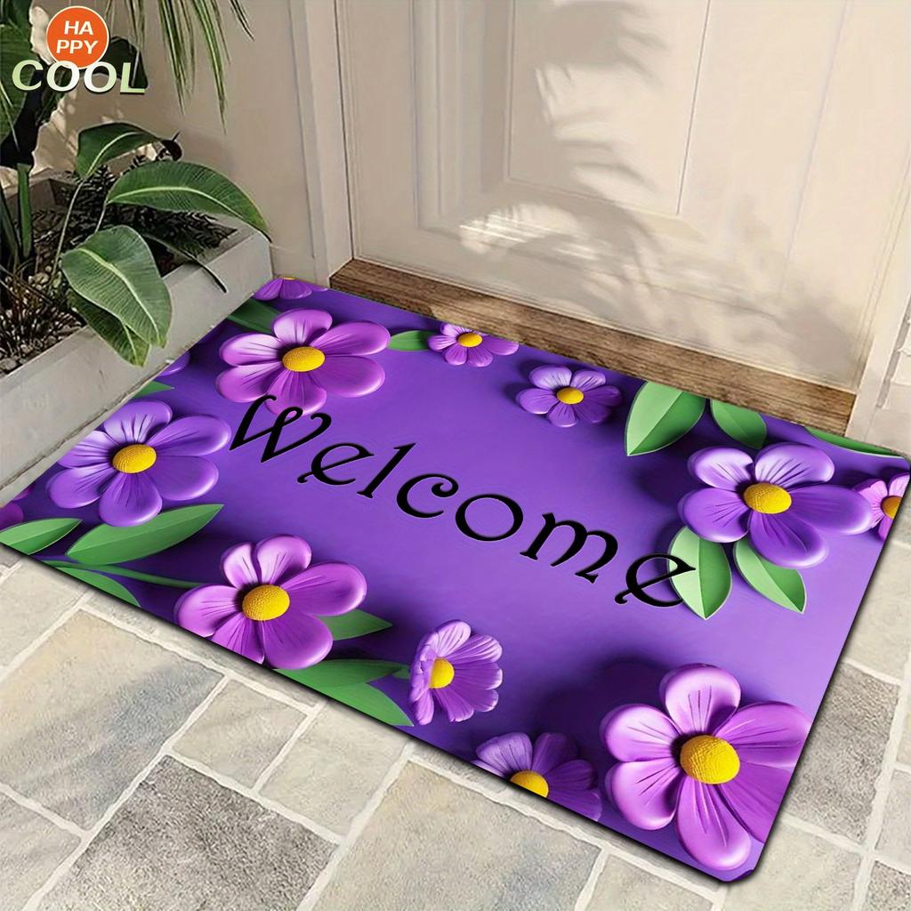 Sweet Home Welcome Doormat Sunflowers Entrance Carpet Non-Slip Floor Rugs Indoor Use Flower bedroom Kitchen Home Decoration Mats