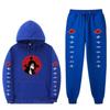 Mens Naruto Inspired Fleece-Lined Hooded Sweatshirt Jogger Set Casual Sportswear Winter