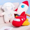 Astronaut Rocket Plush Toy & Pillow: Airplane Backrest, Baby Sleep Companion, Cloth Doll, Leg Clip Pillow.