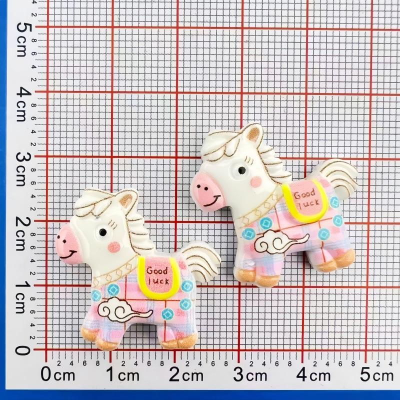 10Pcs Cartoon Diy Resin Accessories Cabochon Flatback Cute Cartoon Pony Embellishments For Diy Jewelry Making Decoration