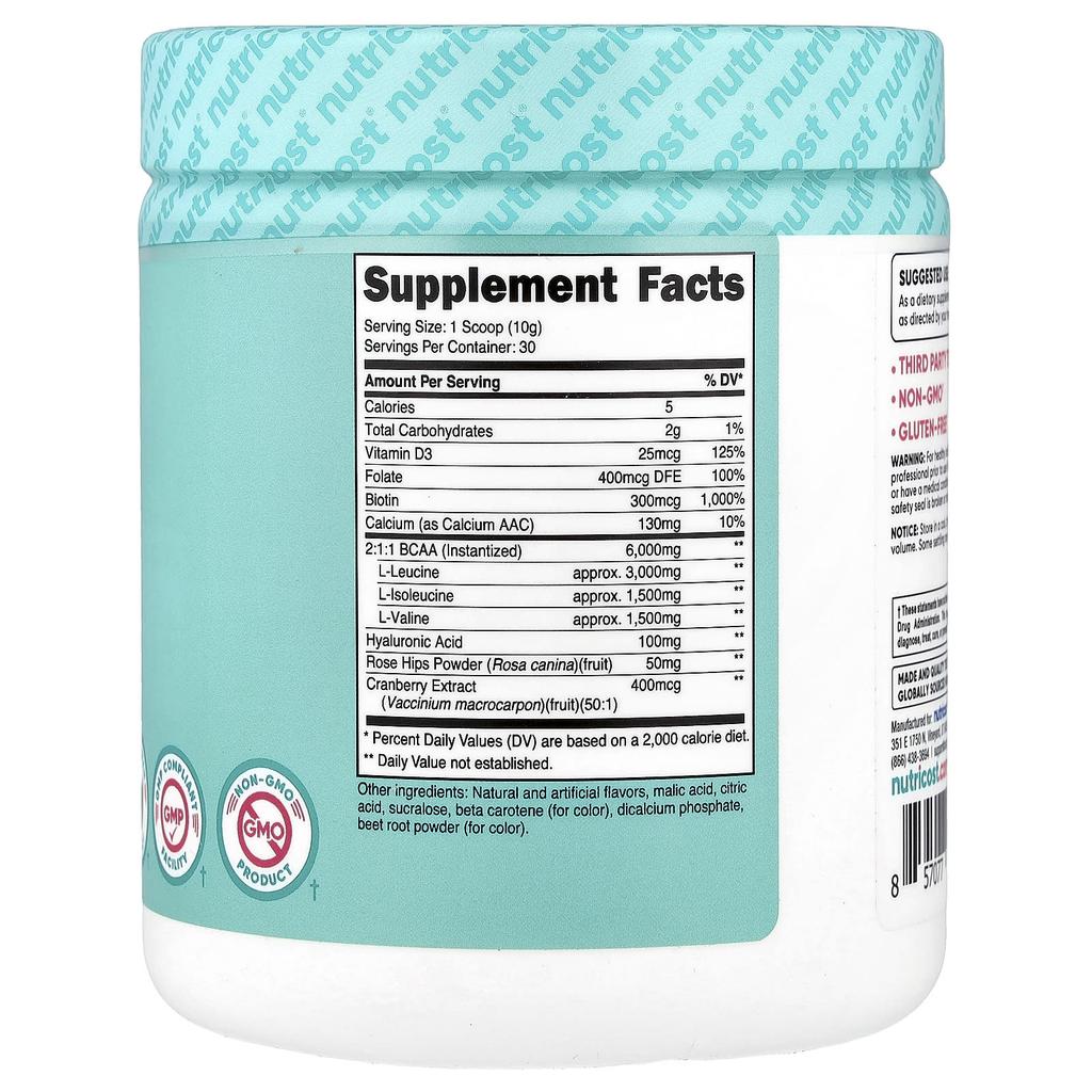 Women's, Bcaa with Vitamin D3, Folic Acid, Biotin, Calcium, Peach Mango Flavor, 300G (10.7Oz)