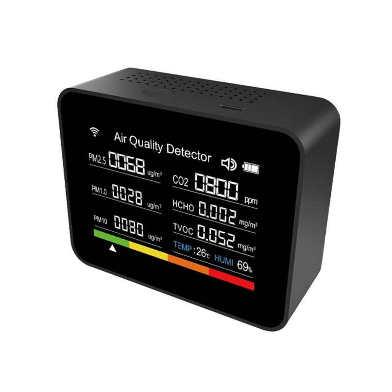 

13 in 1 Digital Room Thermometer with Humidity Gauges Keep Comfortable and Healthy with Temperature Monitors TVOC HCHO чёрный