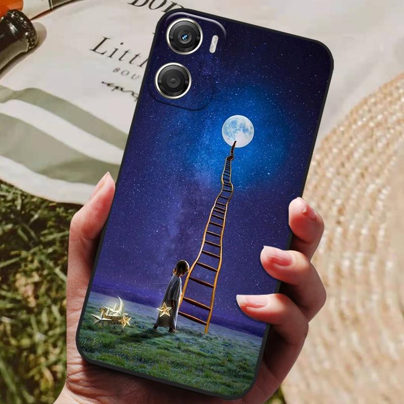 Custodia per Telefono Per Moto G06 Power 4G Cover Posteriore Guscio Antiurto Nero Silicone Morbida Cover Coque Per Motorola Moto G06 Custodie Fundas