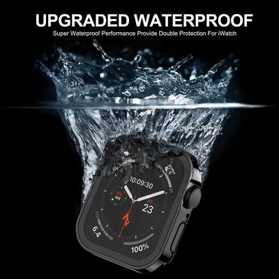 Veekindel ümbris Apple Watch 7 8 9 45mm 41mm 44mm 40mm Ekraanikaitse Kate Sirge servaga Kaitseraud iWatch 5 SE 6 Tarvikud