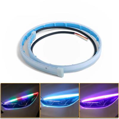 LED Araç Işıkları Esnek Gündüz Sürüş Işıkları Su Geçirmez Evrensel Sinyal Lambası Farlar 30cm 45cm 60cm Otomatik Işık ile