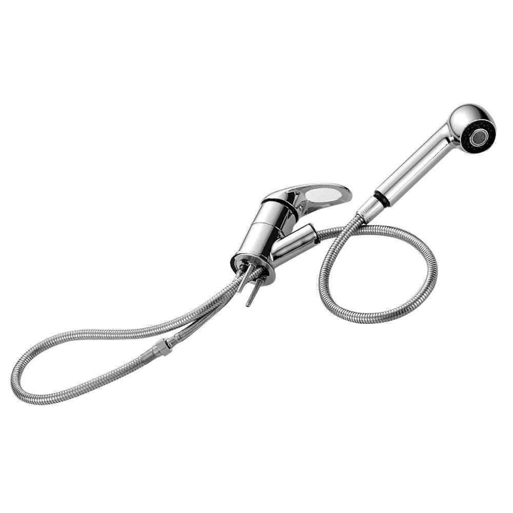 Kitchen Shower Mixer Single Extendable Stream Water Easy Installation Faucet, Type, Tap, Lever, Nozzle, Switching, 360-Degree Rotation, 2-Way