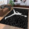 Dynamische Sportler-Silhouette Teppich geeignet als rutschfeste Matte für das Wohnzimmer oder Schlafzimmer Sofa