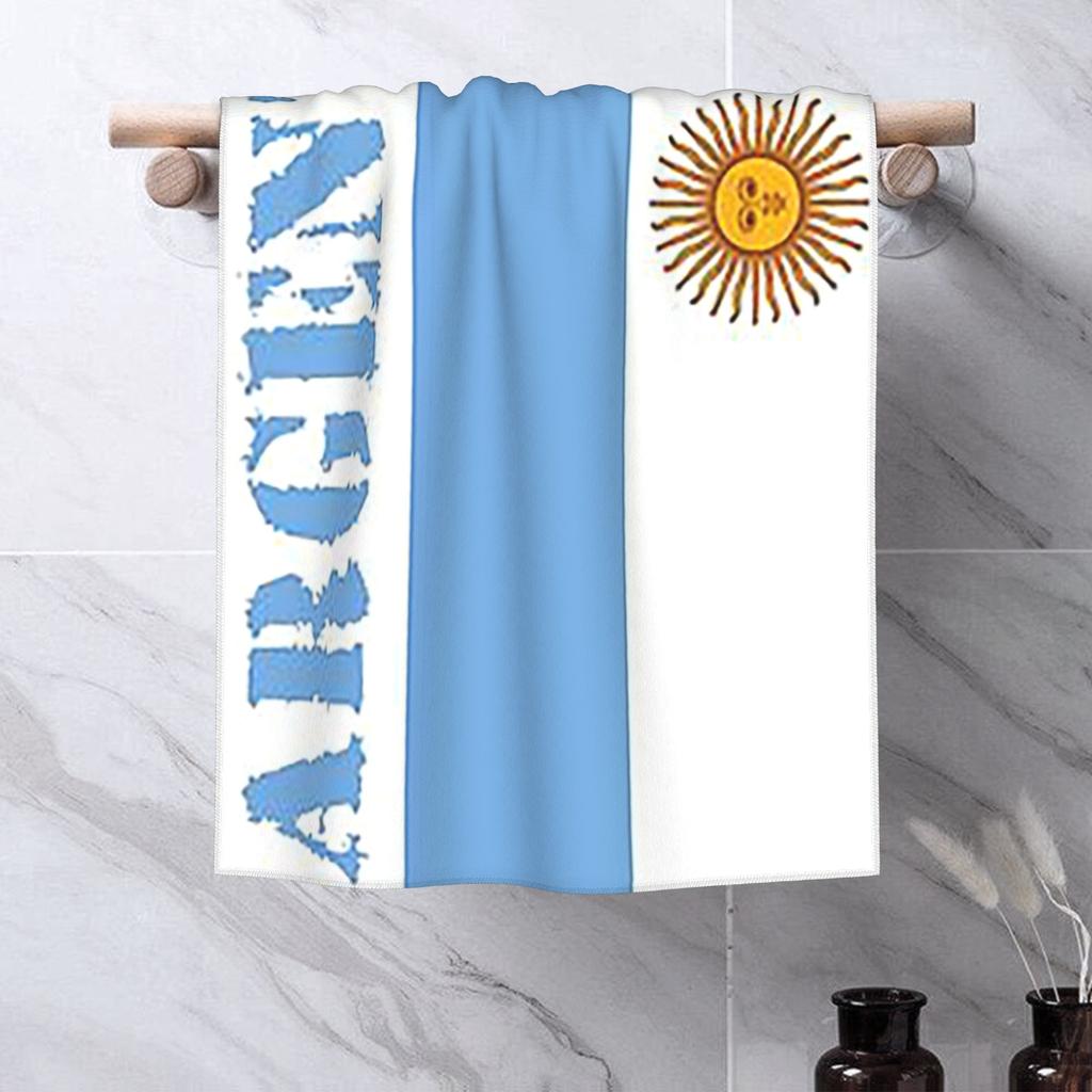 Flaga Argentyny Miękki ręcznik do twarzy Szybkoschnący Ręczniki bawełniane do basenu i łazienki Chłonący Szybki