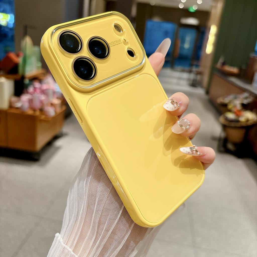 Summer solid color becomes larger in seconds, and the window is suitable for Apple 17promax mobile phone case iPhone16pro all-inclusive 14/15.