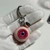 Eyeball Keychain Handmade Clay Craftsmanship Key Chain UV Resin Sealed Keyring Horror Movie Decoration