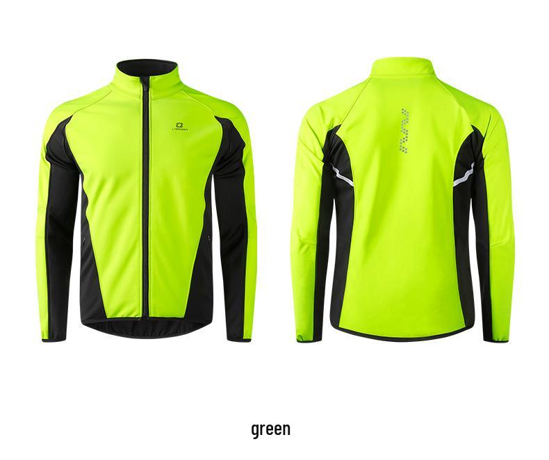 Lampa Men's Windproof Fleece Cycling Jacket - Autumn/Winter Outdoor Road Bike Jersey