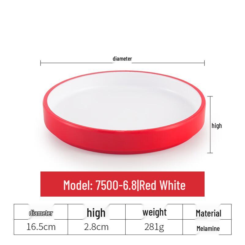 White Korean Melamine Round Side Dish Plate