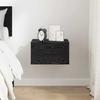 Nightstand Black Oak Effect 35 x 35 x 20 cm Engineered Wood