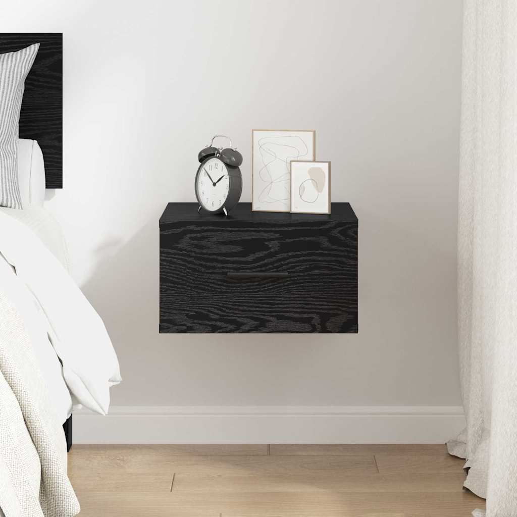 Nightstand Black Oak Effect 35 x 35 x 20 cm Engineered Wood