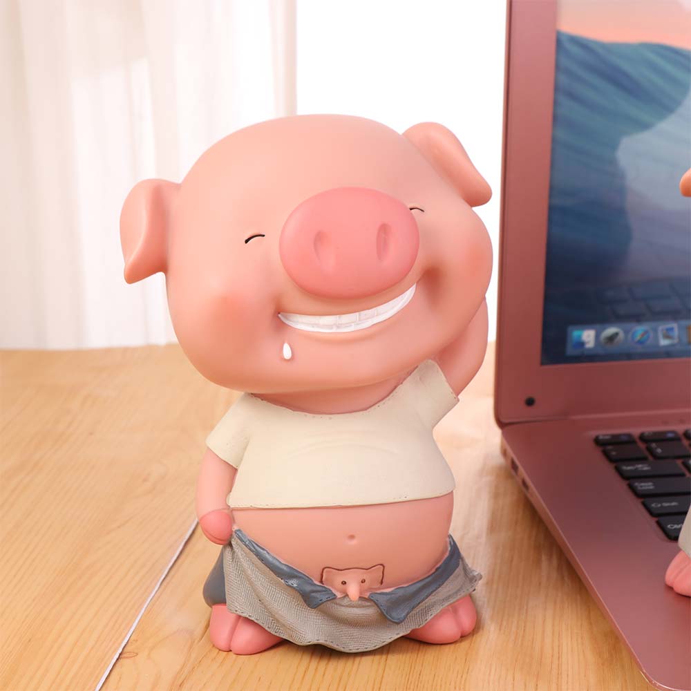 Model Pig Shaped Money Boxes Savings Tank Pig Money Bank Pig Piggy Bank Bedroom Den Dresser