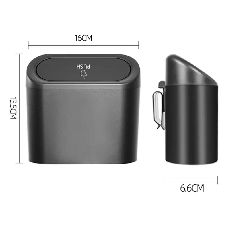 Car Trashbin Mini Portable Car Trash Bin Hanging Vehicle Garbage Storage Box Case Automobile Car Trash Can with Lid Waterproof