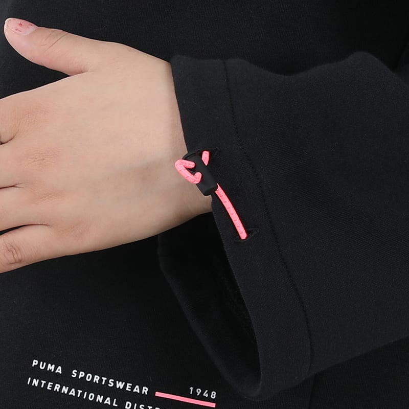 Puma Sweatshirts Women's Black Stand Collar Moderate Regular 530299-01