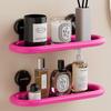 Free Punch Suction Cup Storage Shelf Drainable Toiletries Organizer  Bathroom Accessories