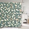 Leaf Shower Curtain Simple Modern Colourful Leaf Polyester Fabric Shower Curtains Bathroom Decor With Hooks Bathroom Accessories