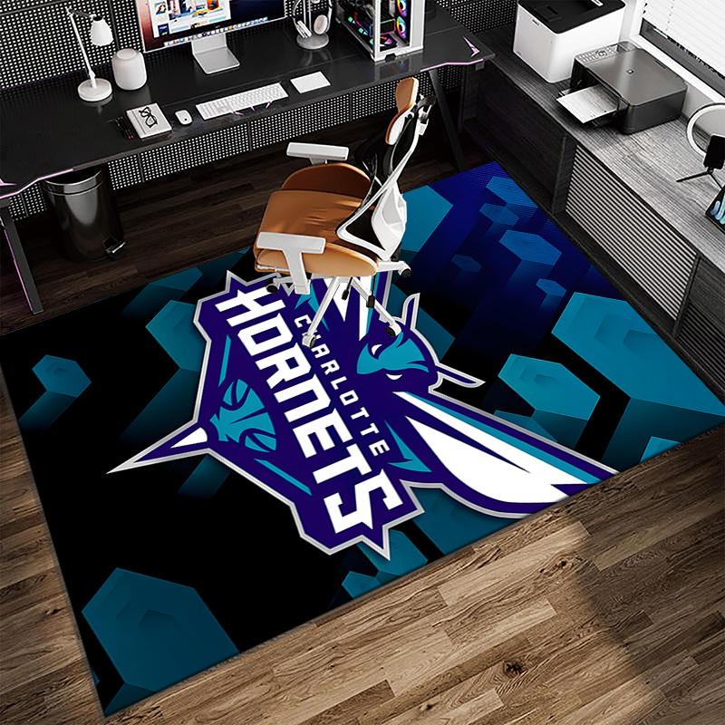 Charlotte Logo Art Carpet, Kitchen Rugs, Yoga Mat, Non-Slip Mats, Rug for Bathroom, Living Room bedroom, Camping Rugs Christmas Gift