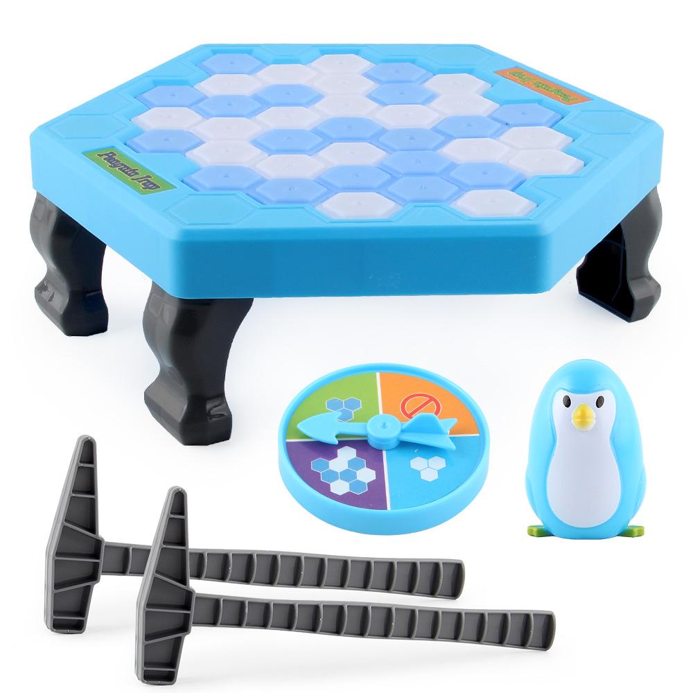Penguin and Dinosaur Ice Knock Challenge: Educational Parent-Child Game