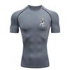 Knights Armor Design  Men's Sports T-shirt Training Fitness Compression Rashgard Tops Quick Dry Short Sleeve T-Shirt