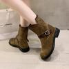 Fashion 2025 Women Boots New Fashion Style Western Cowboy Middle Boot Women Comfortable Outdoor Boots Lightweight Casual Shoes Women