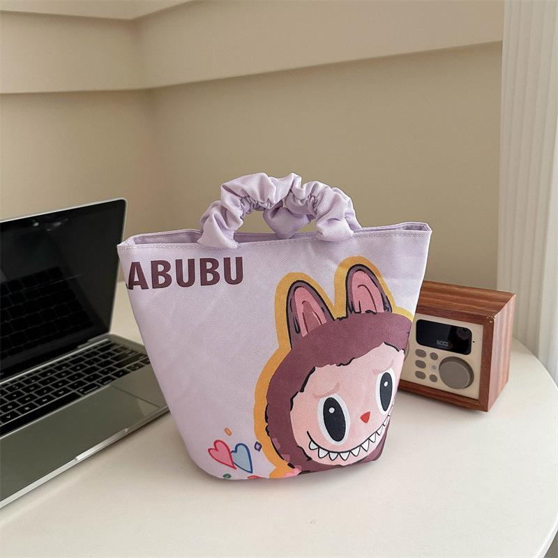 

Labubu creative cartoon cute padded handbag Korean version high value ins style portable versatile bucket bag
