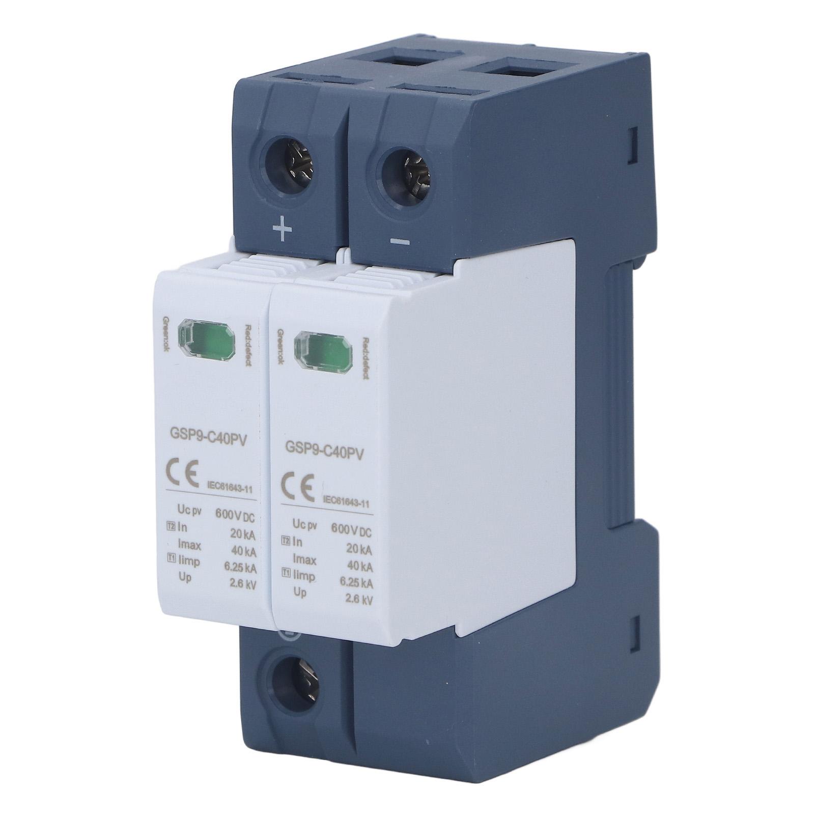 

Пристрій захисту від перенапруги 2P 40 кА Монтаж на DIN-рейку Фотоелектричний ПЗП постійного струму Електричний