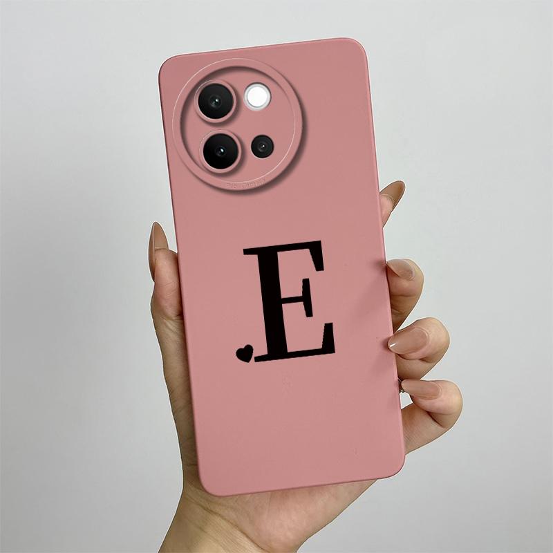For Vivo V40 Lite Case 2024 Cute Letters Shockproof Capa Liquid Silicone Back Protector Phone Cover For Vivo V40 Lite 5G Bumper