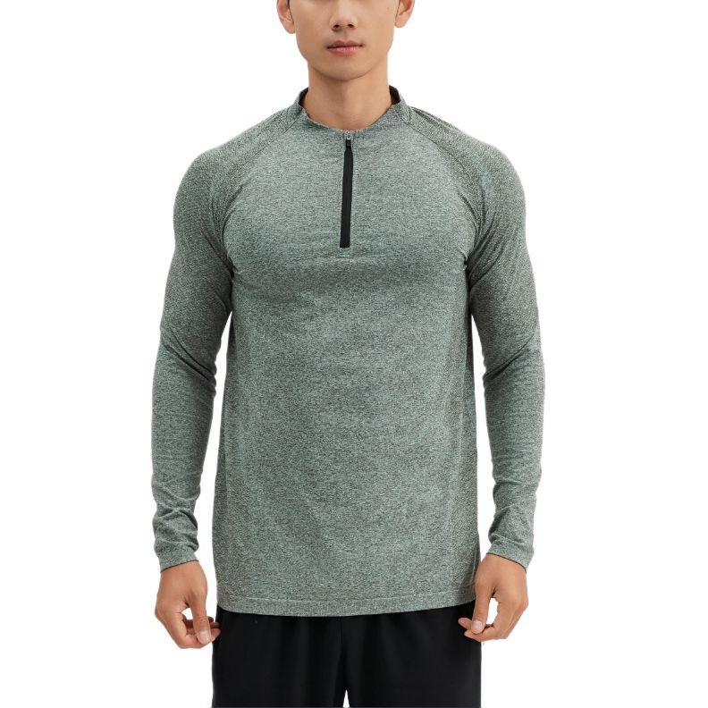 

DECATHLON DOMYOS Casual Comfortable Breathable Slim Long Sleeve T-Shirt Men s Light Green L-180/100A светло-зеленый
