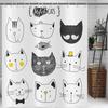 Funny Cute Puppy Animal Pattern Shower Curtain 180x 180cm, Kids Bathroom Decorative Shower Curtain Waterproof