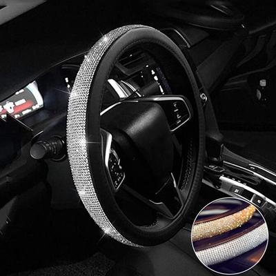 Winter Warm Non-Slip Shock Absorption Universal Car Steering Wheel Cover Plush Soft Texture 15//38cm Steering Wheel Cover for Women and Man