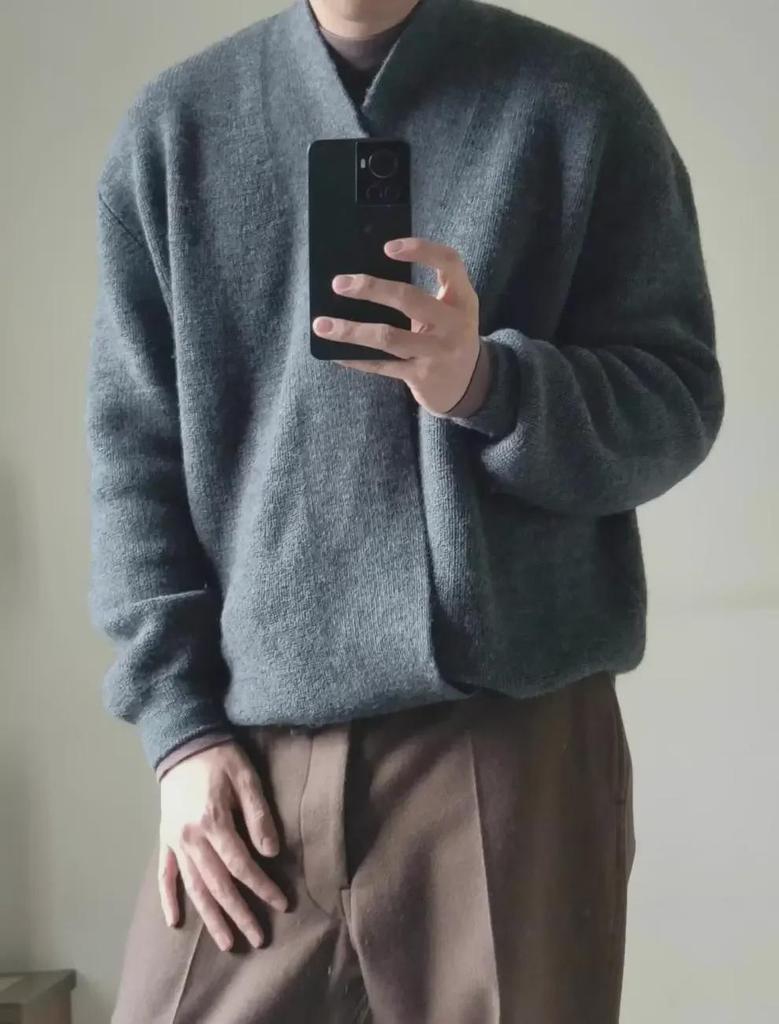 Autumn Old Money Loose Knit Cardigan Sweater